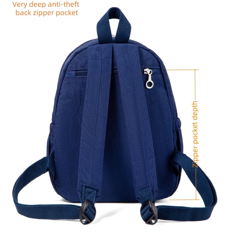 AOTIAN Mini Lightweight 11.8 Inch Backpack Durable Travel Hiking Women and Girls Small Daypack, 7 Liters Blue - Image 4